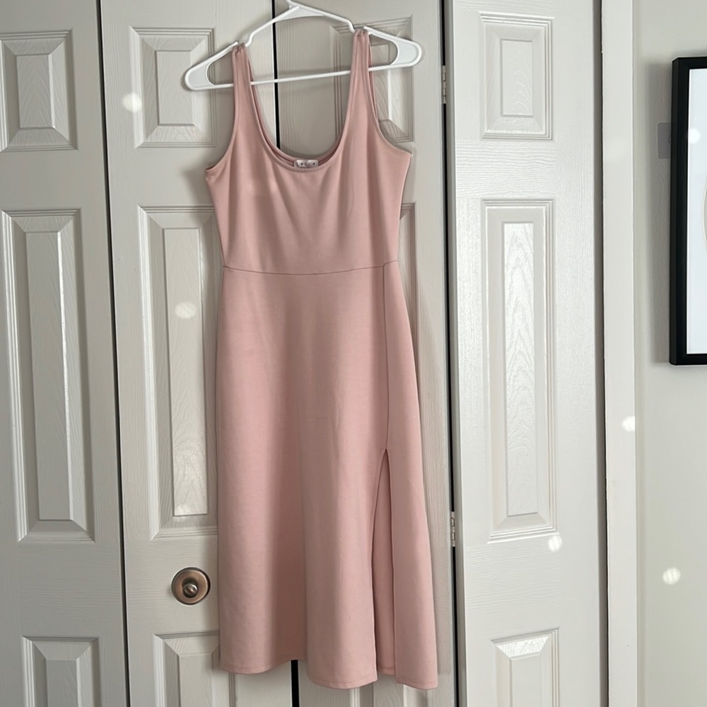 Pink midi dress